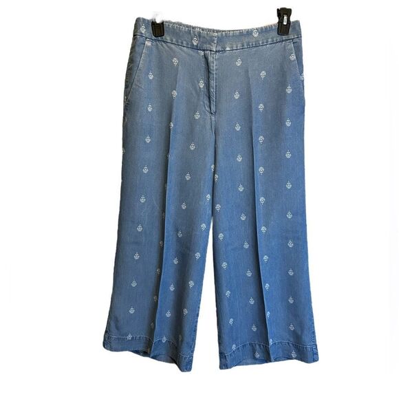 5 for $25🔥LOFT Lyocell Printed Light Wash Jeans Size 8 - Picture 1 of 6